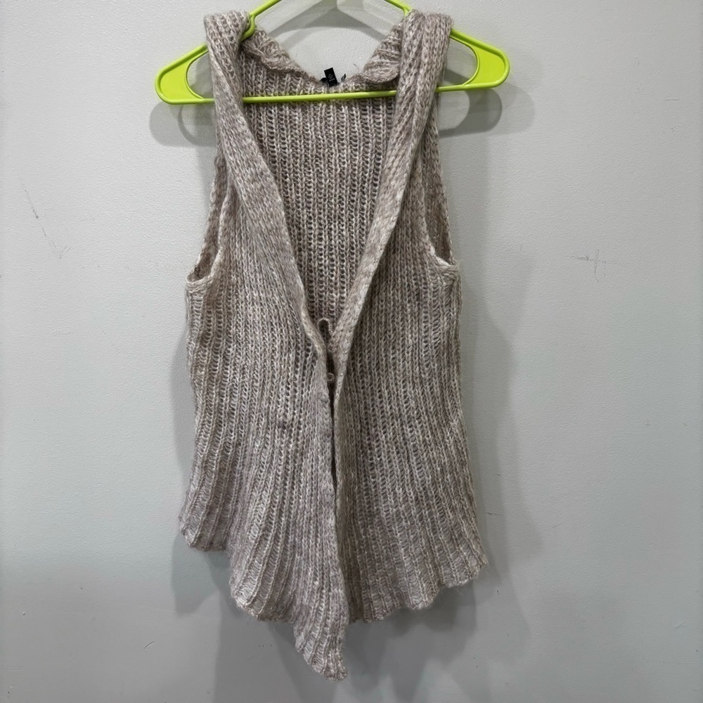 Eileen Fisher Mohair Wool Blend Knit Hoodie Sweater Women’s Size Small